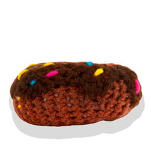 chocolate donut crochet rattle
