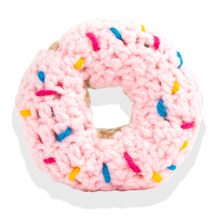 vanilla donut crochet rattle
